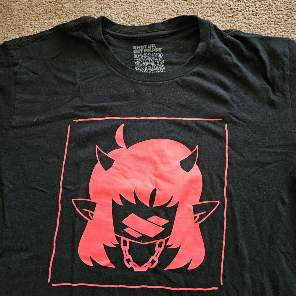 Demondice XXL Black Graphic Tee with Red Anime Design - Picture 2 of 6